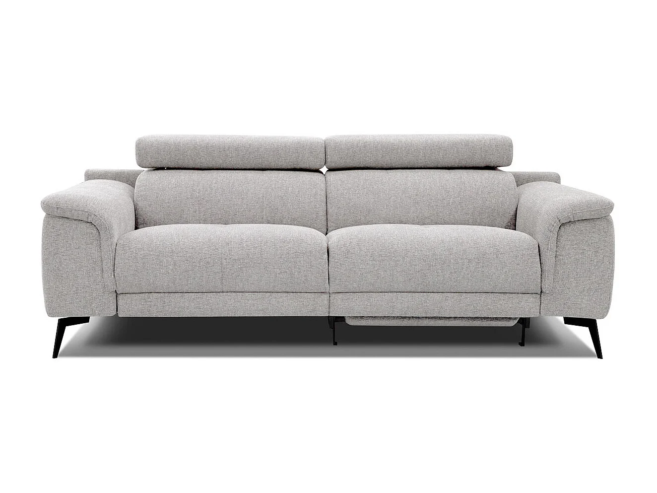 FIERO Sofa 3-Sitzer mit 1 Relaxfunktion und verstellbare Kopfstützen, creme