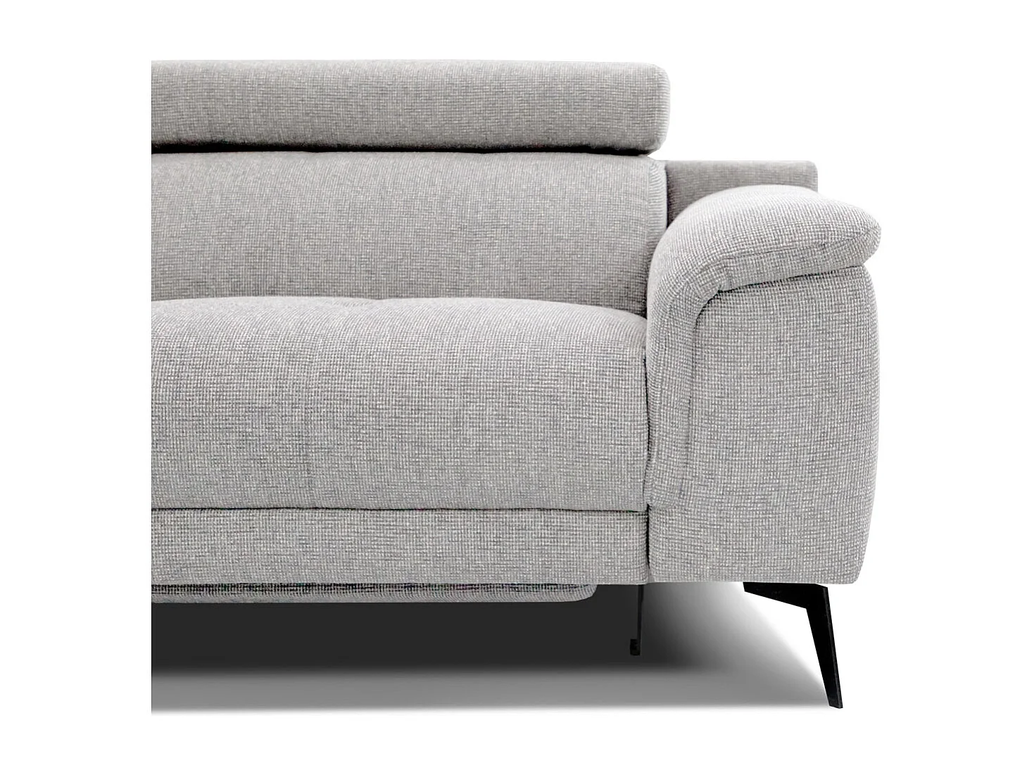 Canapé droit Fiero 3 places avec un relax électrique côté droit tissu beige clair