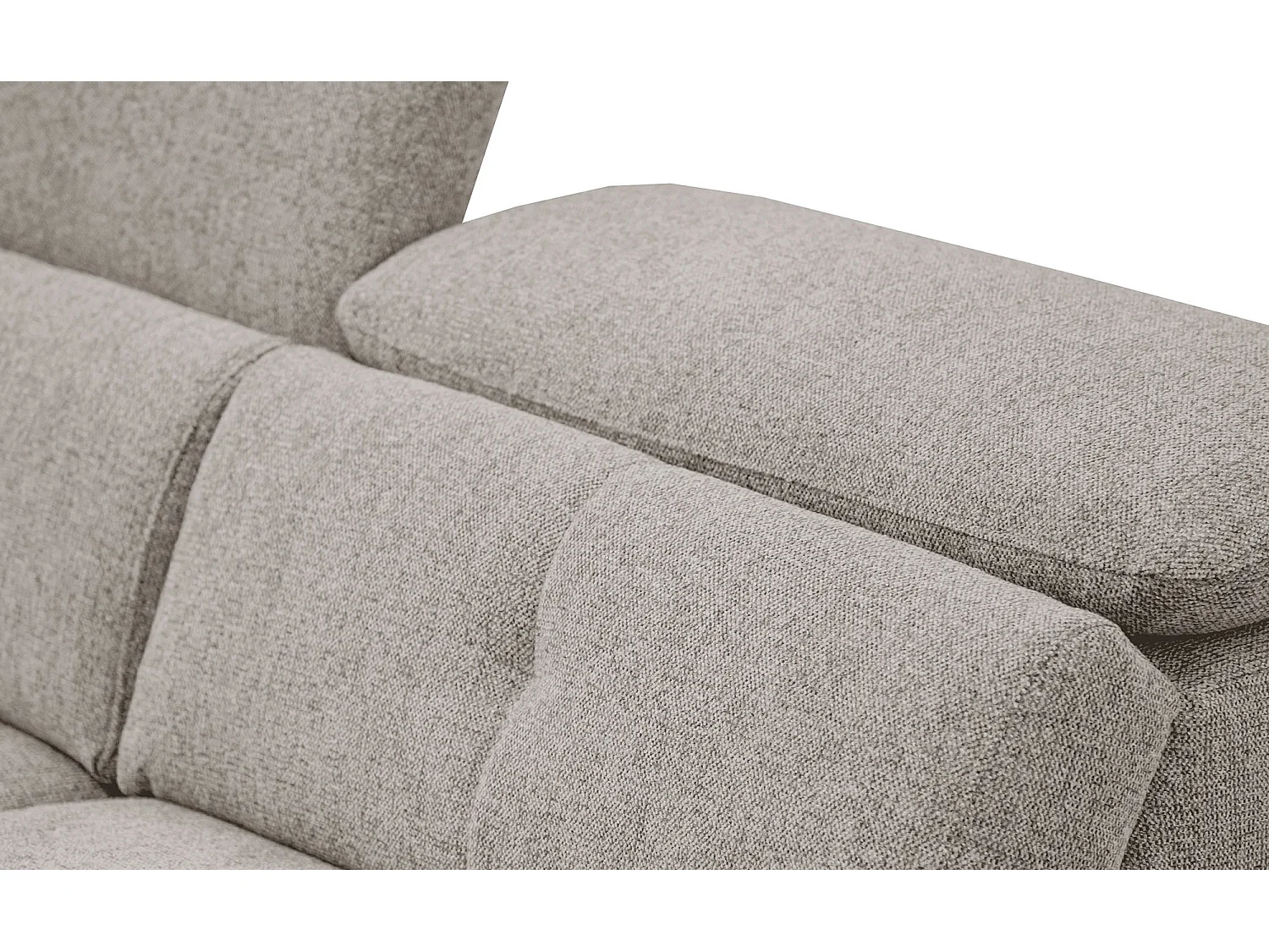 AVENA Sofa 3-Sitzer mit 1 Relaxfunktion und verstellbare Kopfstützen, taupe