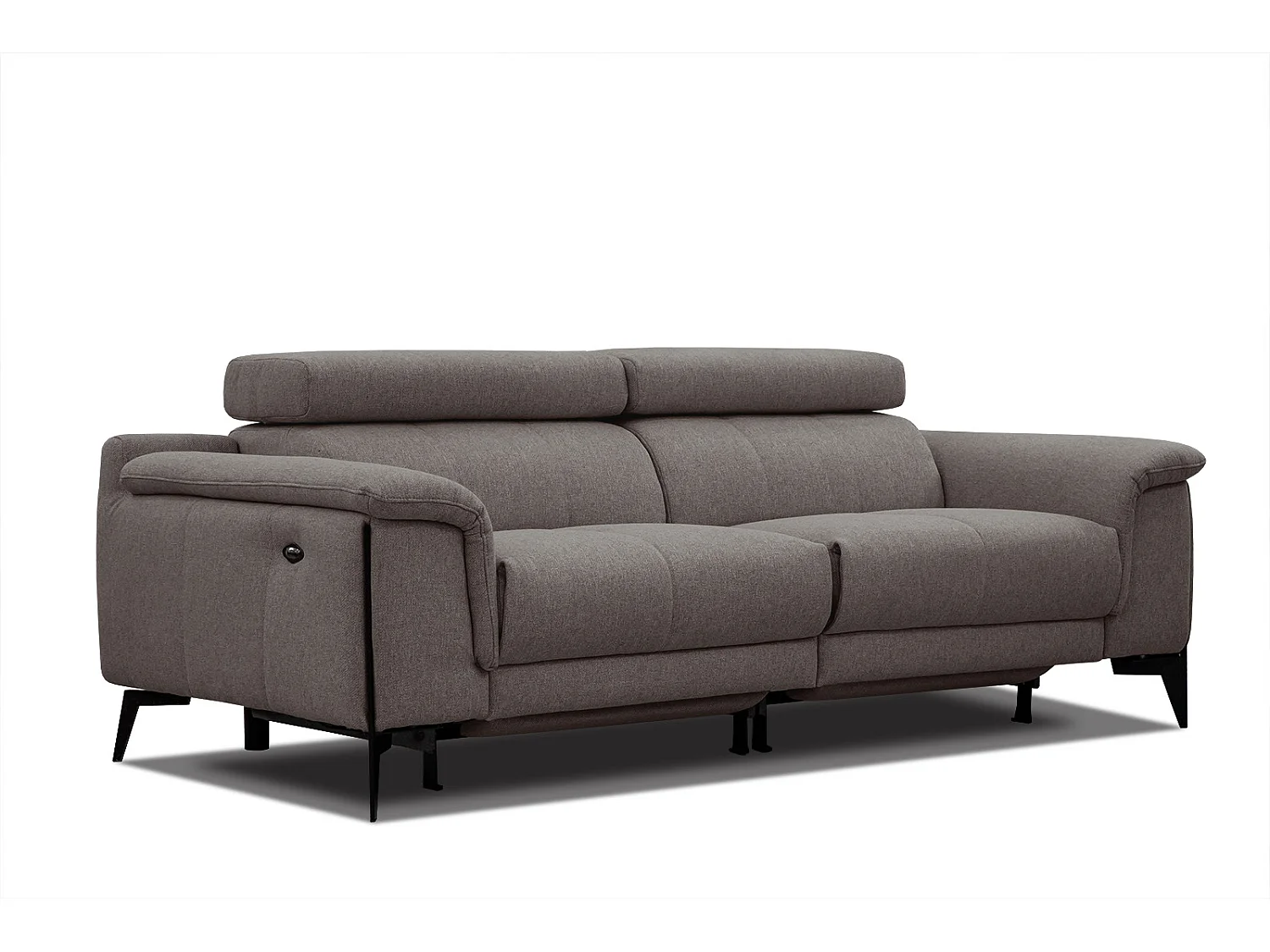 MATERA Sofa 3-Sitzer mit 2 Relaxfunktionen und verstellbare Kopfstützen, dunkelbraun