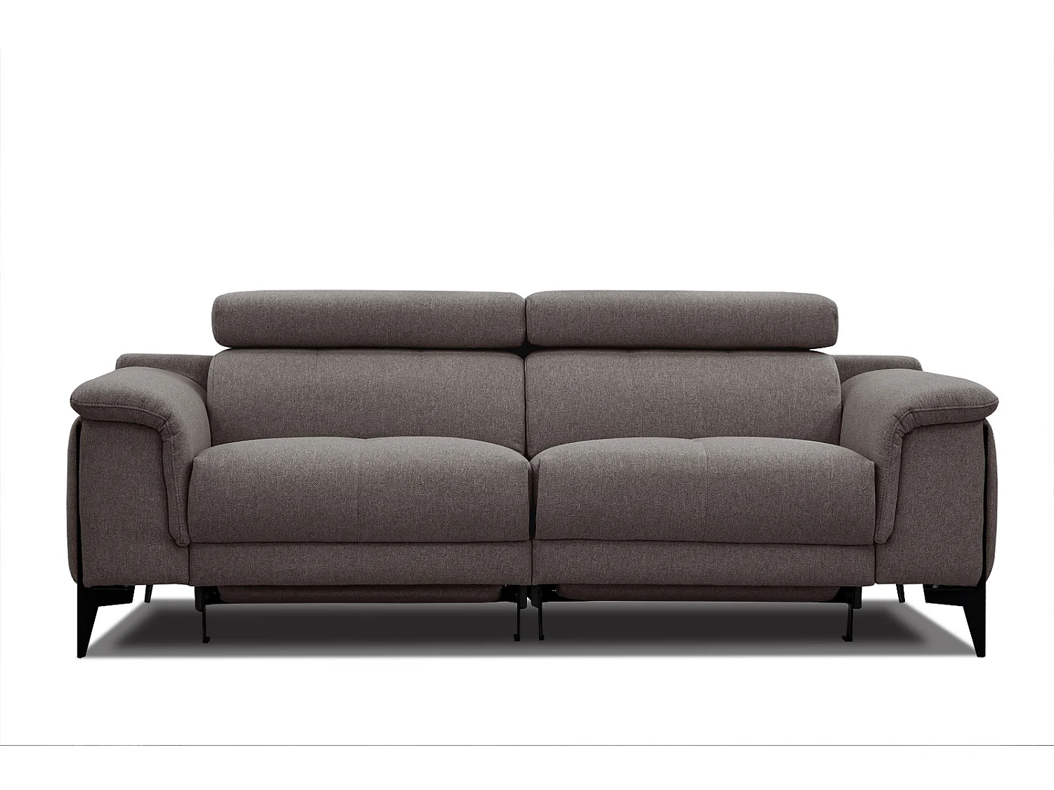 MATERA Sofa 3-Sitzer mit 2 Relaxfunktionen und verstellbare Kopfstützen, dunkelbraun