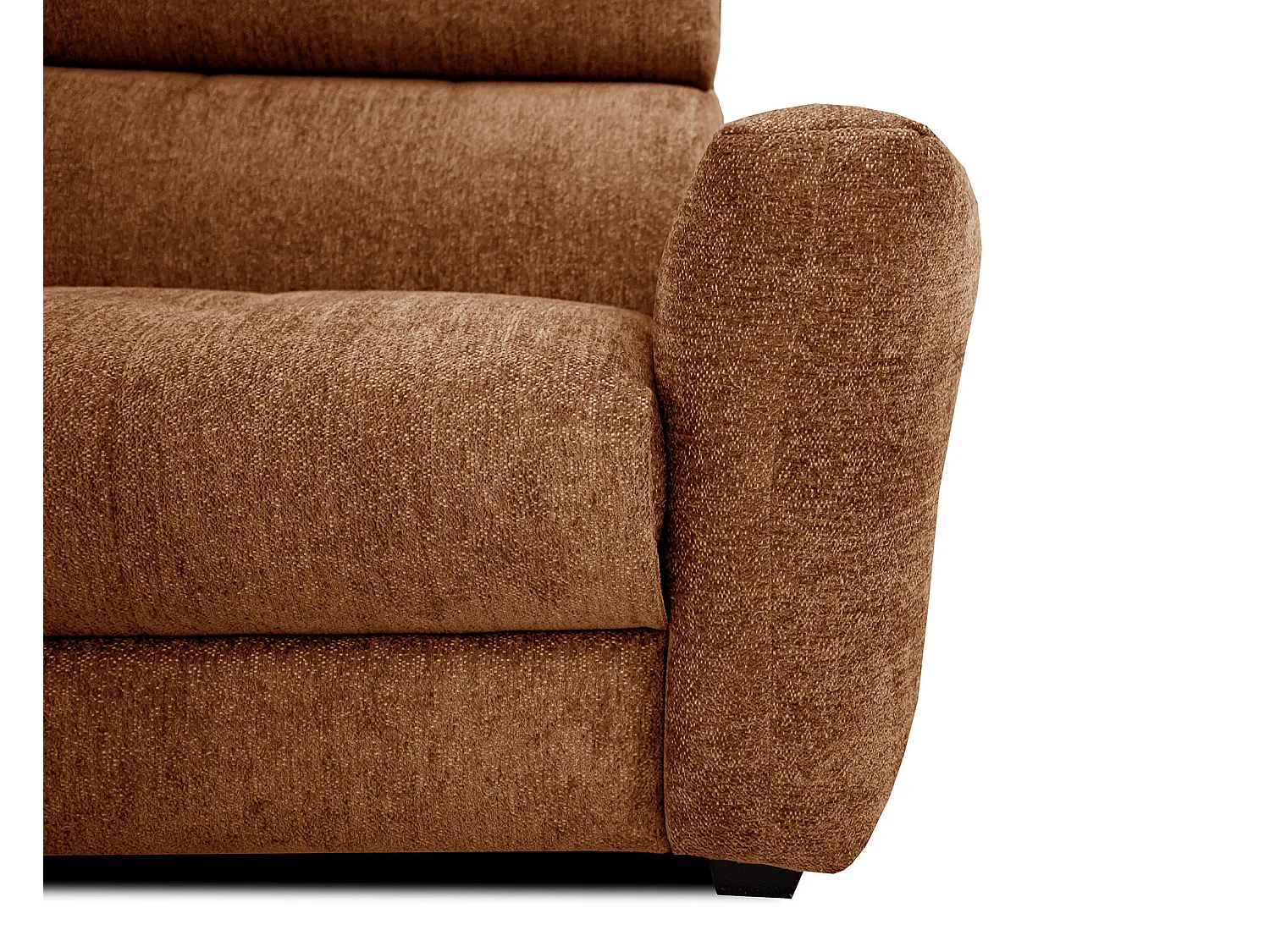 Canapé droit Calvera 3 places avec un relax électrique cote droit tissu brique