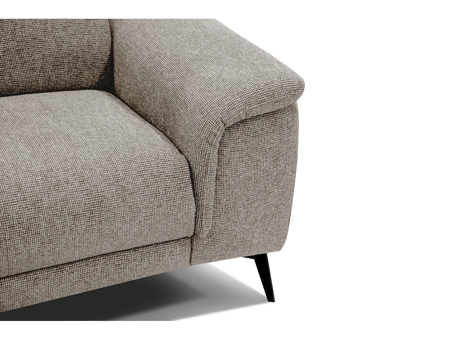 FIERO Sofa 3-Sitzer mit 1 Relaxfunktion und verstellbare Kopfstützen, taupe