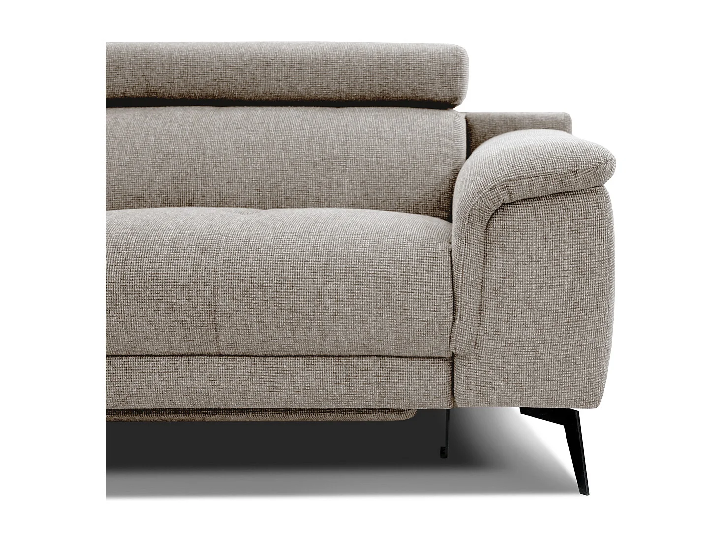 FIERO Sofa 3-Sitzer mit 1 Relaxfunktion und verstellbare Kopfstützen, taupe