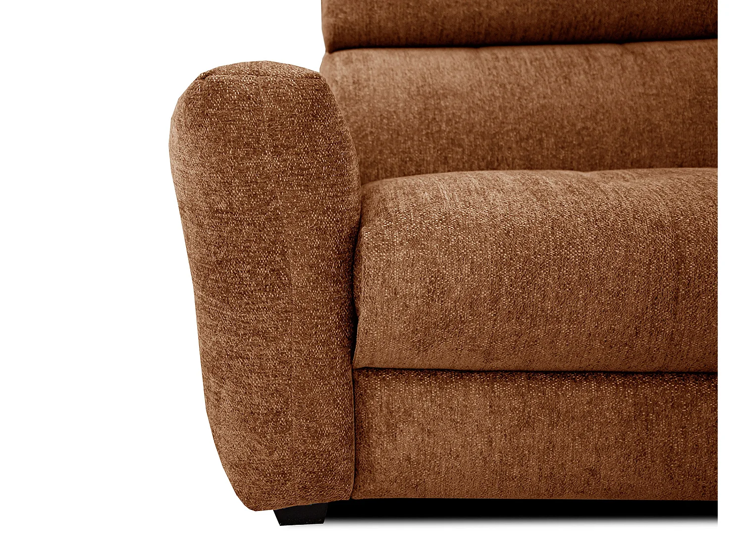 CALVERA Sofa 3-Sitzer mit 1 Relaxfunktion und verstellbare Kopfstützen, dunkelorange