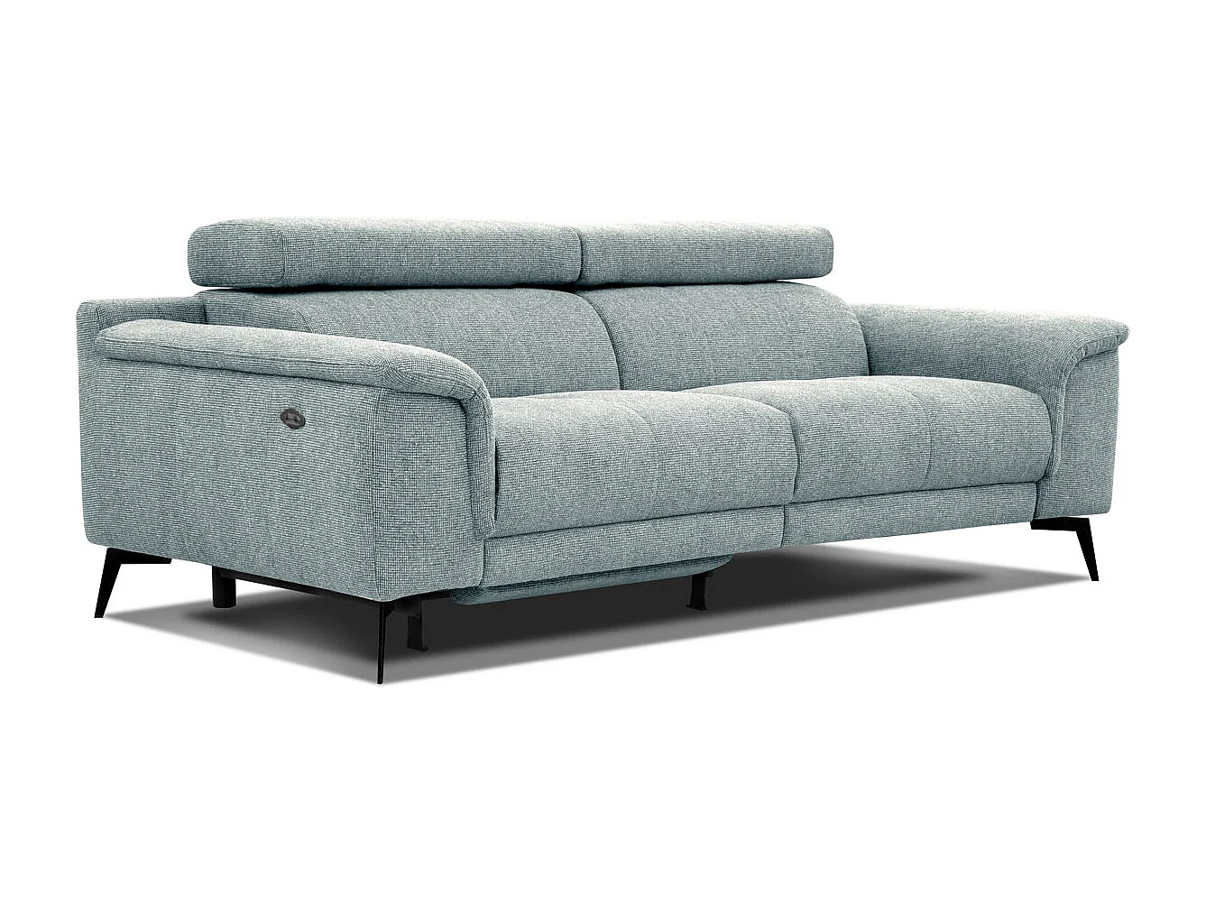 FIERO Sofa 3-Sitzer mit 1 Relaxfunktion und verstellbare Kopfstützen, mint