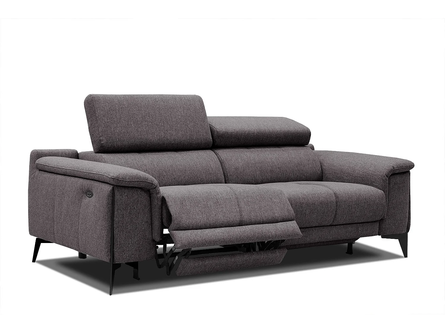 MATERA Sofa 3-Sitzer mit 2 Relaxfunktionen und verstellbare Kopfstützen, graphit