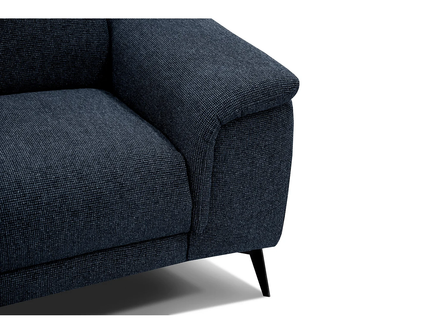 FIERO Sofa 3-Sitzer mit 1 Relaxfunktion und verstellbare Kopfstützen, marineblau