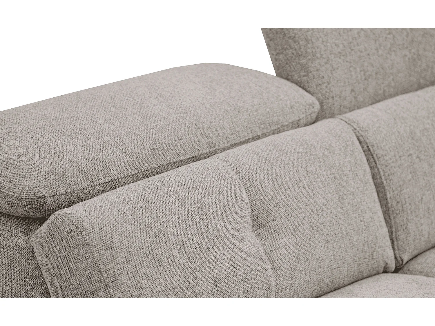 AVENA Sofa 3-Sitzer mit 1 Relaxfunktion und verstellbare Kopfstützen, taupe
