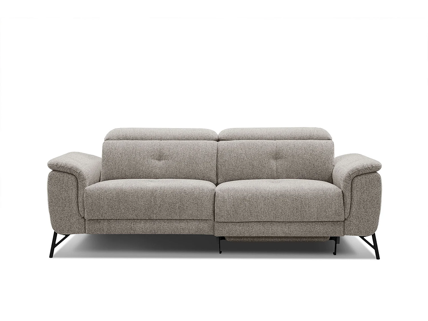 AVENA Sofa 3-Sitzer mit 1 Relaxfunktion und verstellbare Kopfstützen, taupe