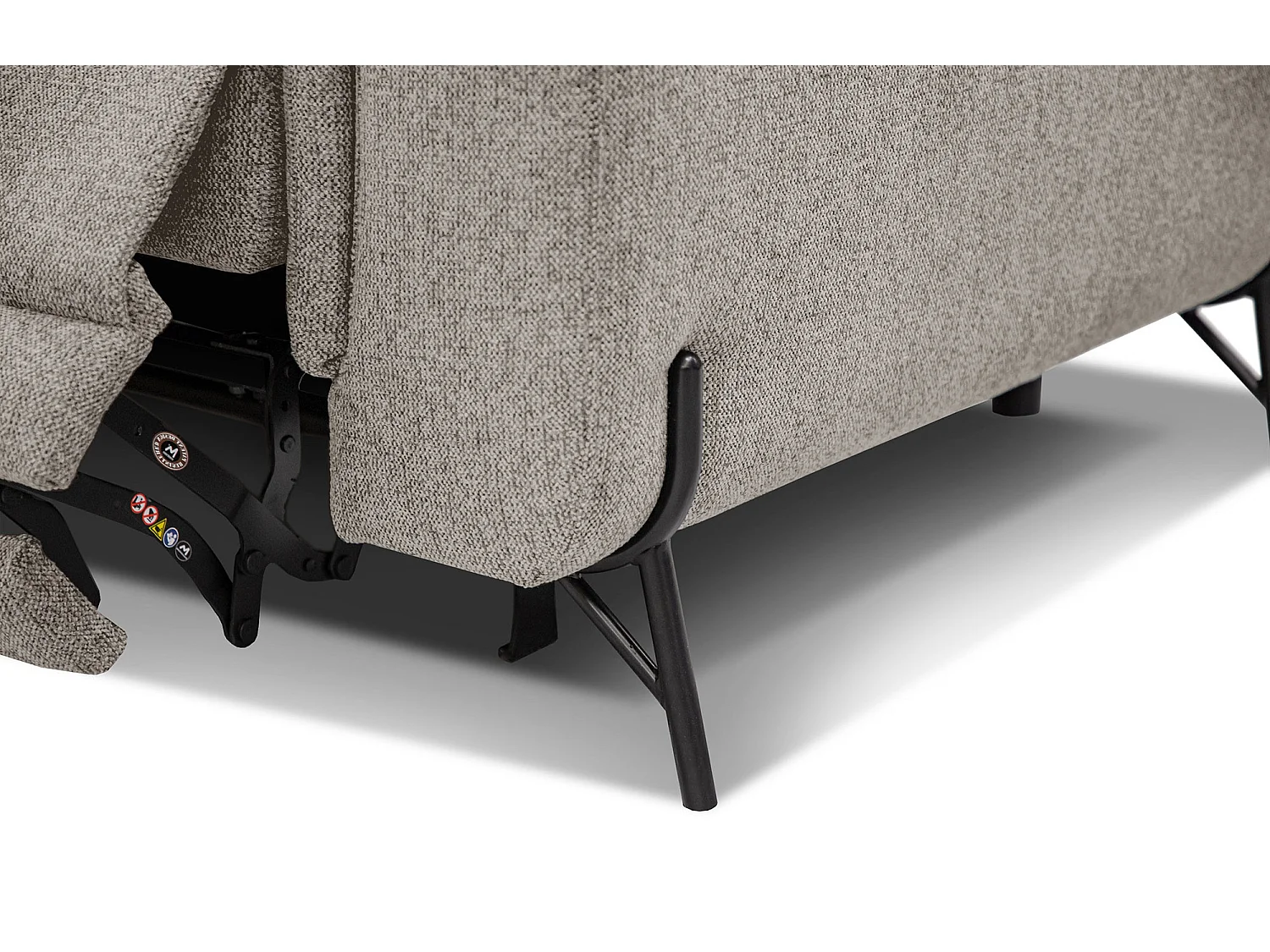 AVENA Sofa 3-Sitzer mit 1 Relaxfunktion und verstellbare Kopfstützen, taupe