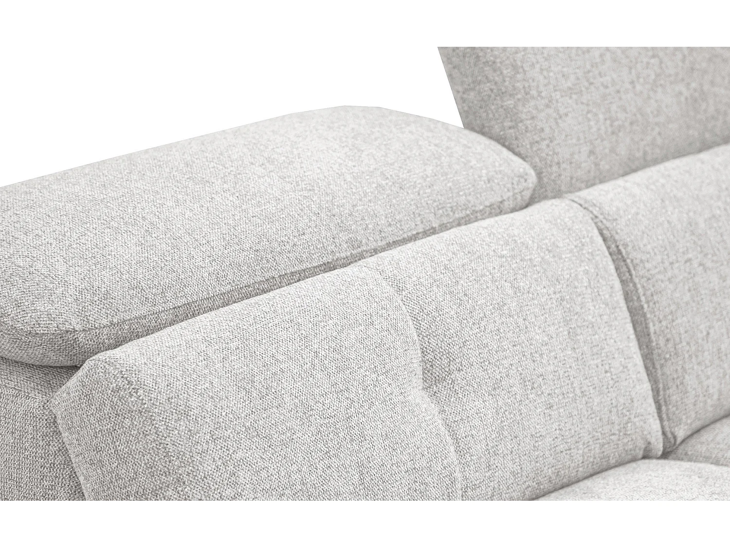 AVENA Sofa 3-Sitzer mit 1 Relaxfunktion und verstellbare Kopfstützen, creme