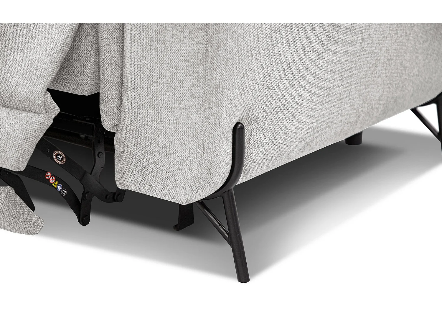 AVENA Sofa 3-Sitzer mit 1 Relaxfunktion und verstellbare Kopfstützen, creme