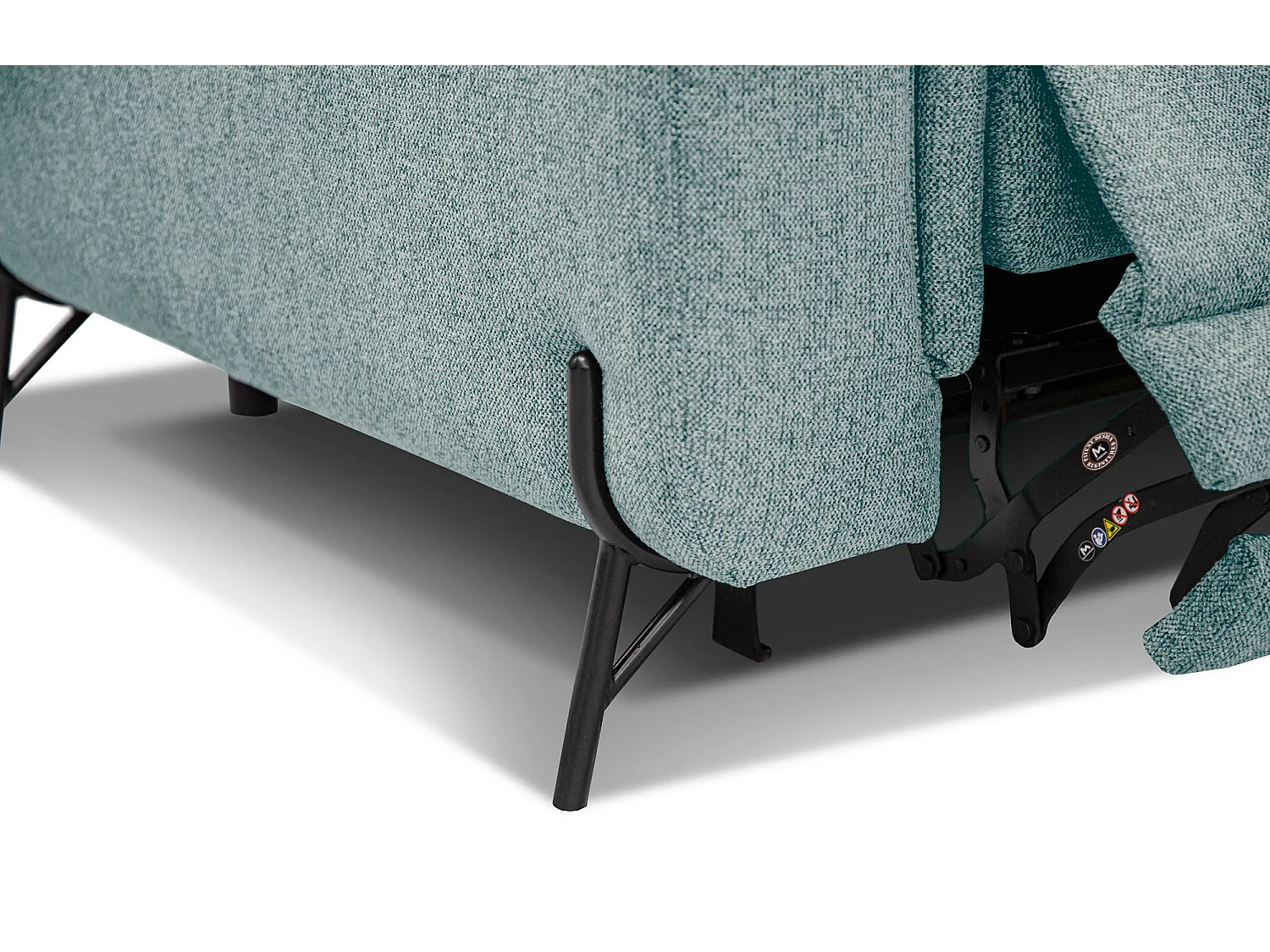 AVENA Sofa 3-Sitzer mit 1 Relaxfunktion und verstellbare Kopfstützen, mint