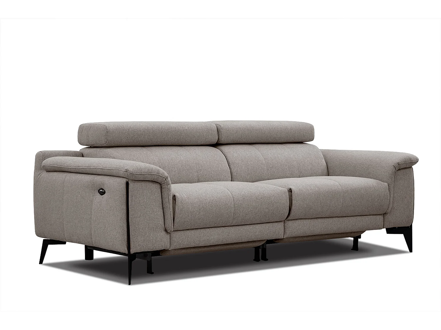 MATERA Sofa 3-Sitzer mit 2 Relaxfunktionen und verstellbare Kopfstützen, taupe