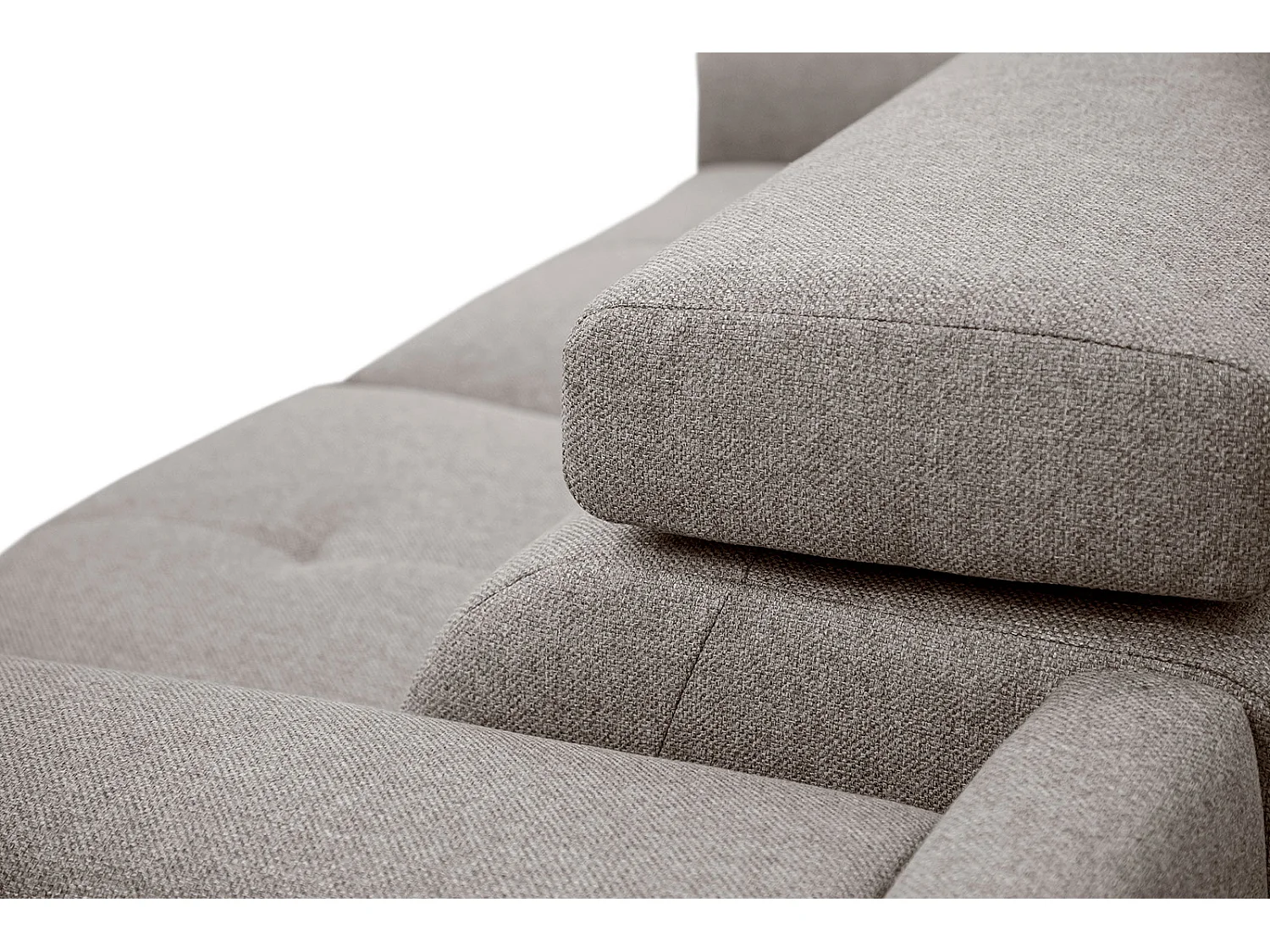 MATERA Sofa 3-Sitzer mit 2 Relaxfunktionen und verstellbare Kopfstützen, taupe