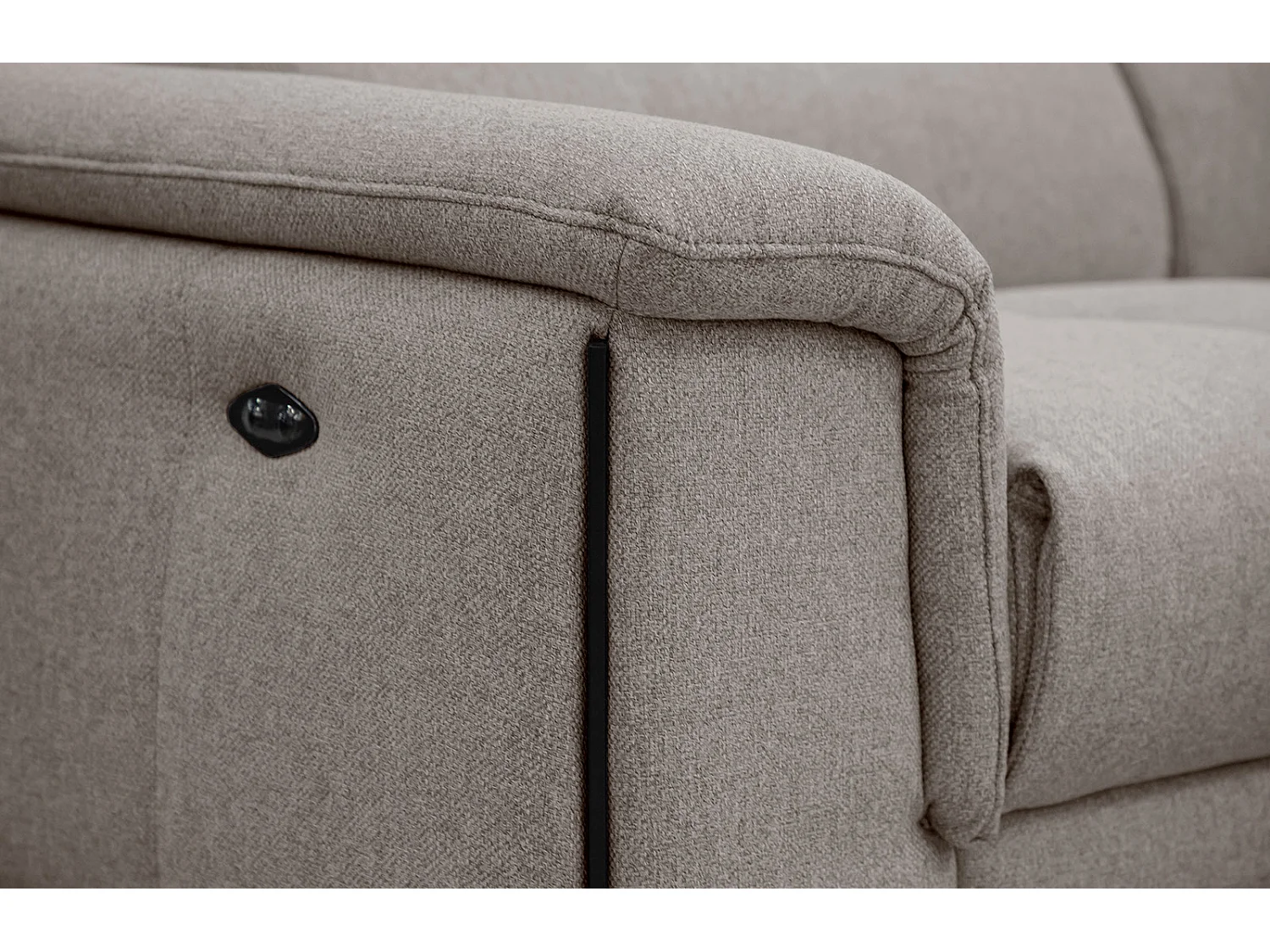 MATERA Sofa 3-Sitzer mit 2 Relaxfunktionen und verstellbare Kopfstützen, taupe