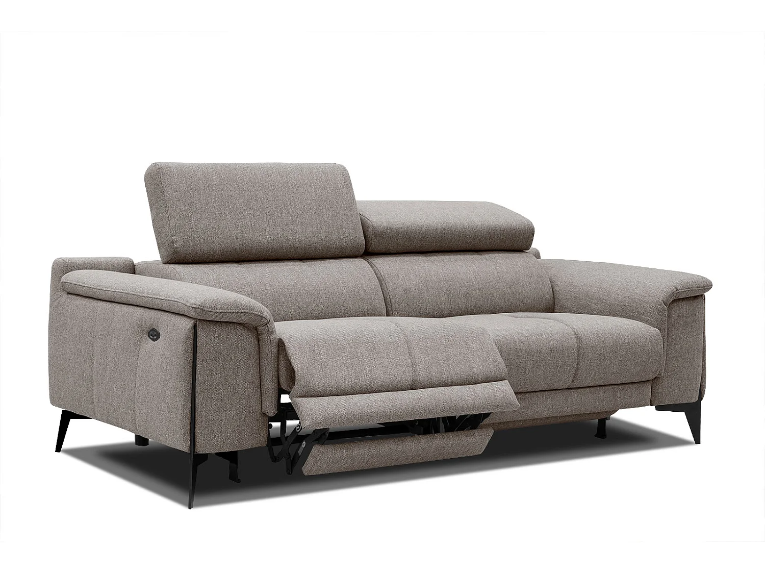 MATERA Sofa 3-Sitzer mit 2 Relaxfunktionen und verstellbare Kopfstützen, taupe