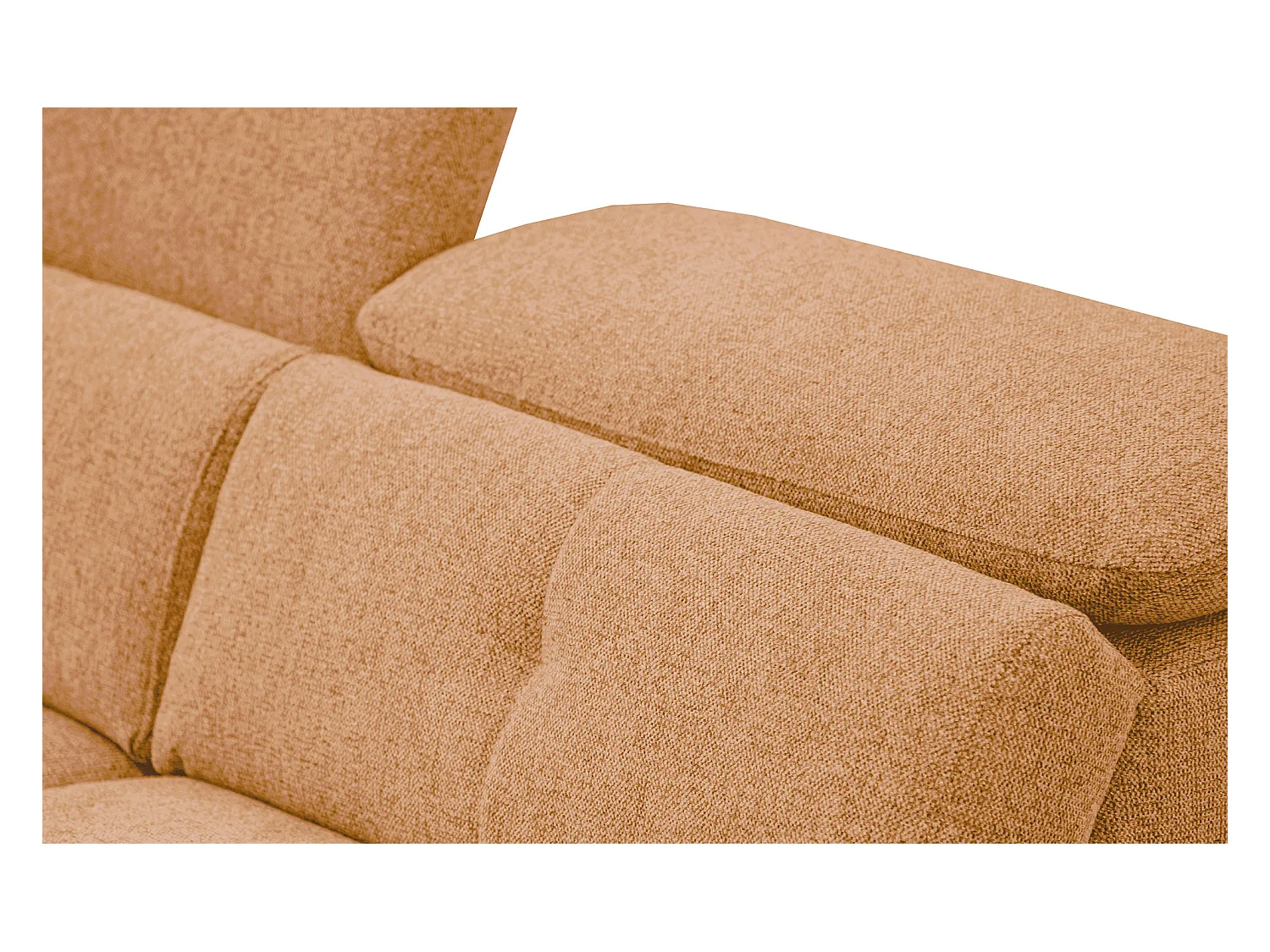 Canapé droit 3 places avec 2 relax électriques tissu orange - AVENA