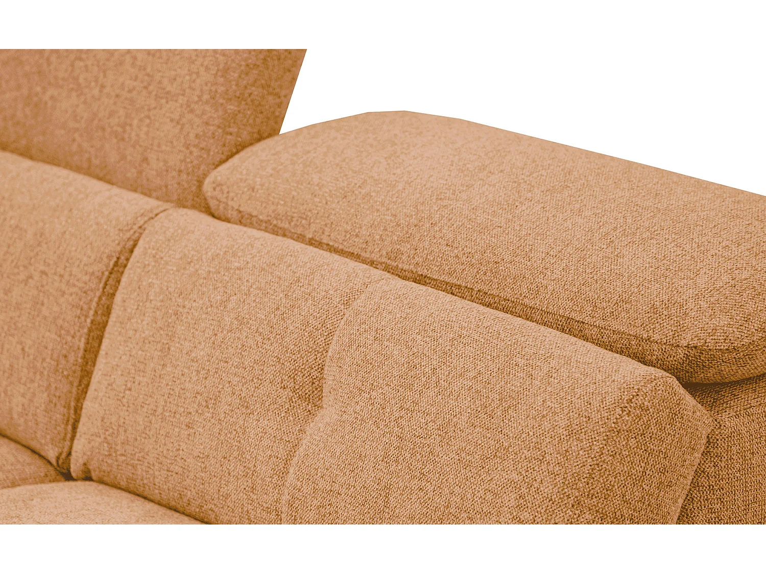 AVENA Sofa 3-Sitzer mit 1 Relaxfunktion und verstellbare Kopfstützen, orange