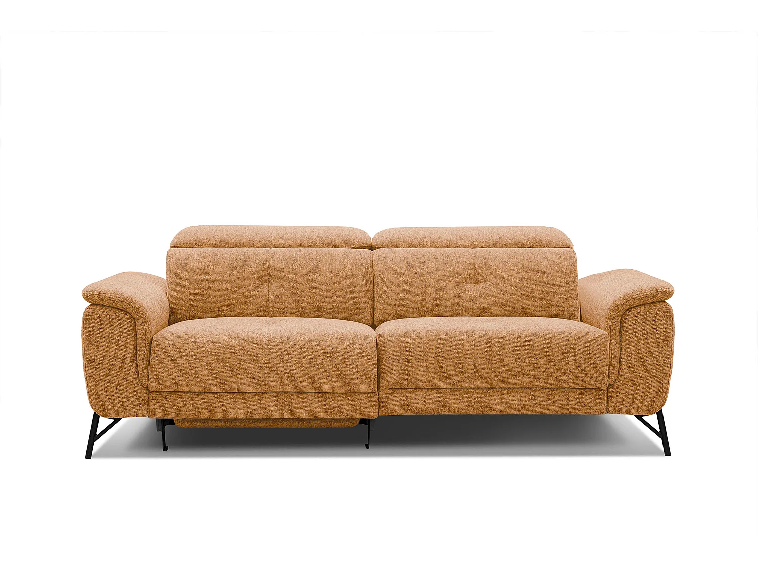 AVENA Sofa 3-Sitzer mit 1 Relaxfunktion und verstellbare Kopfstützen, orange