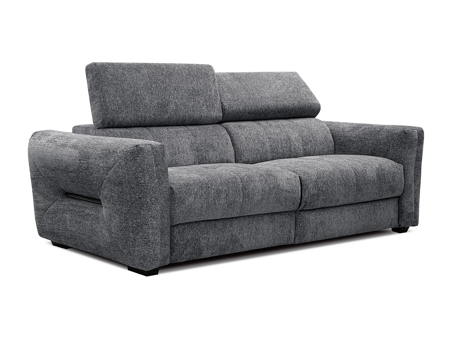 CALVERA Sofa 3-Sitzer mit 2 Relaxfunktionen und verstellbare Kopfstützen, graphit