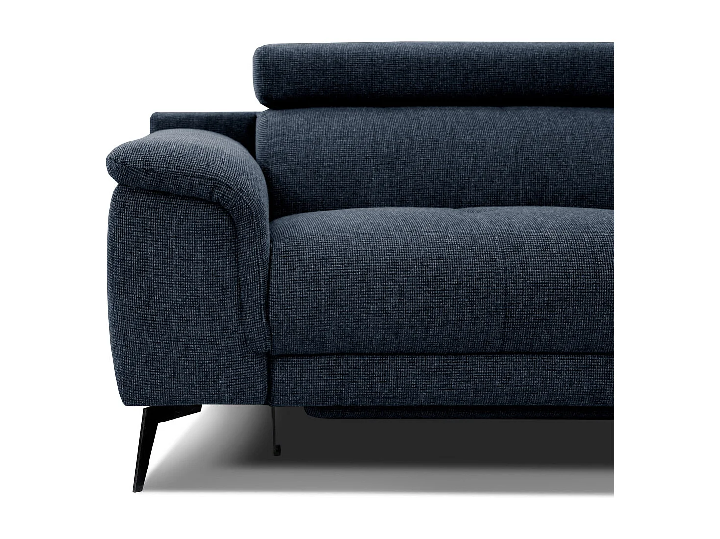 FIERO Sofa 3-Sitzer mit 1 Relaxfunktion und verstellbare Kopfstützen, marineblau