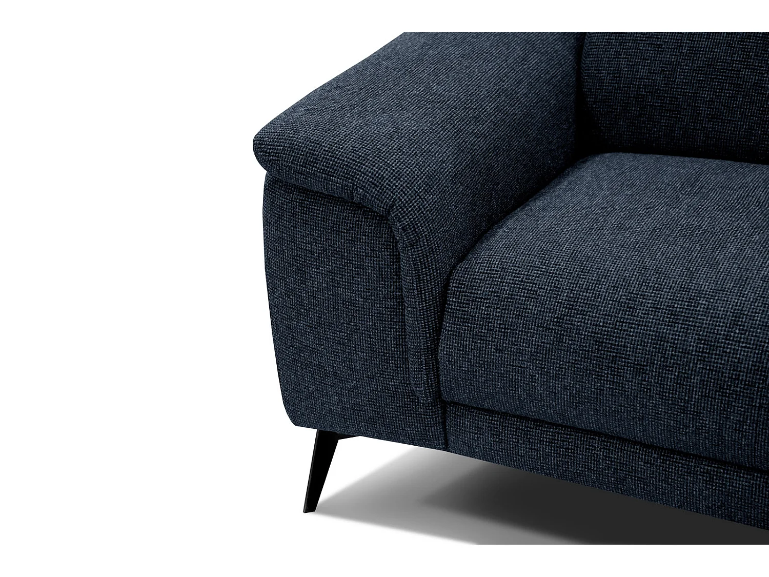 FIERO Sofa 3-Sitzer mit 1 Relaxfunktion und verstellbare Kopfstützen, marineblau