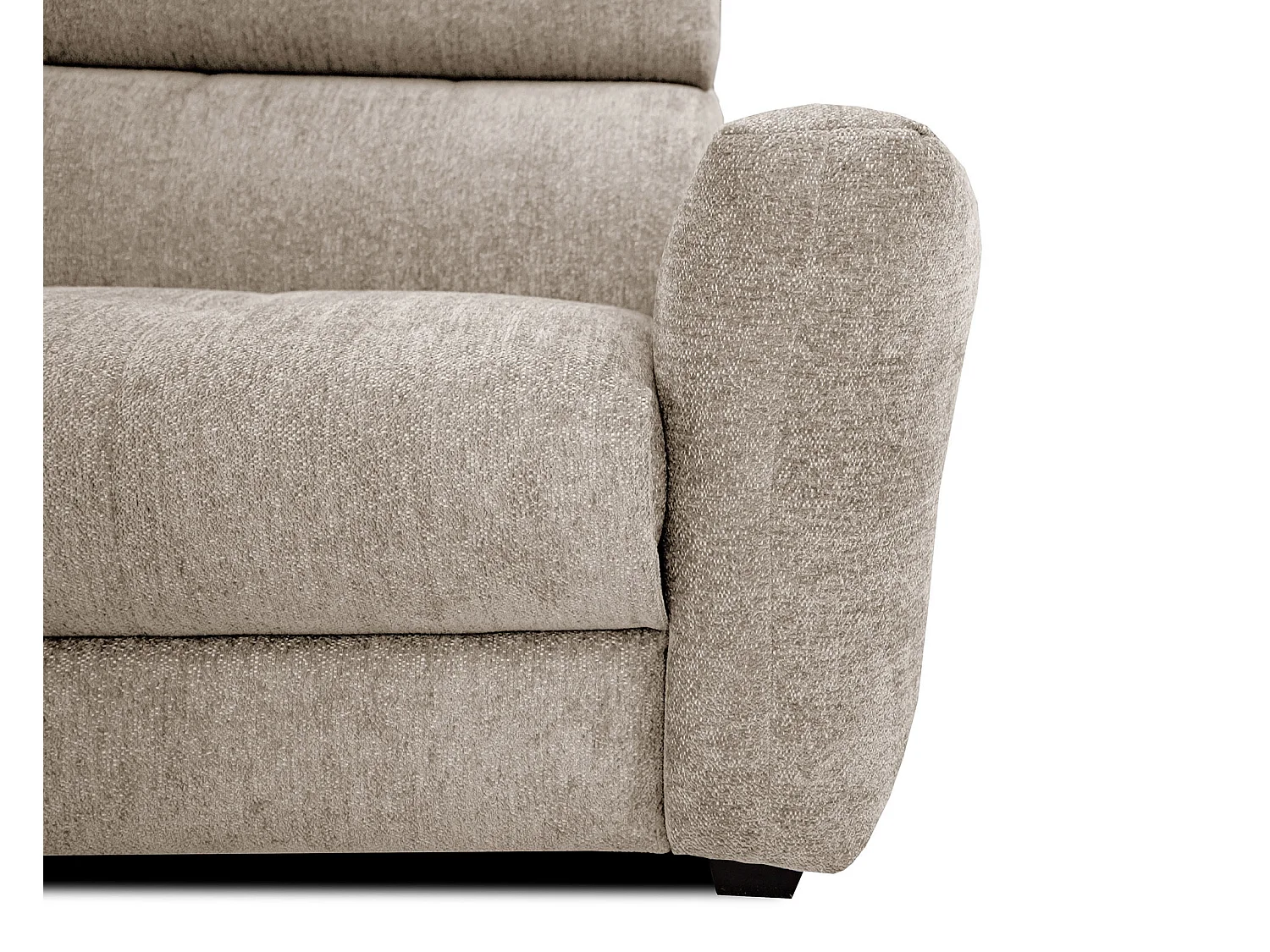 CALVERA Sofa 3-Sitzer mit 1 Relaxfunktion und verstellbare Kopfstützen, ecru