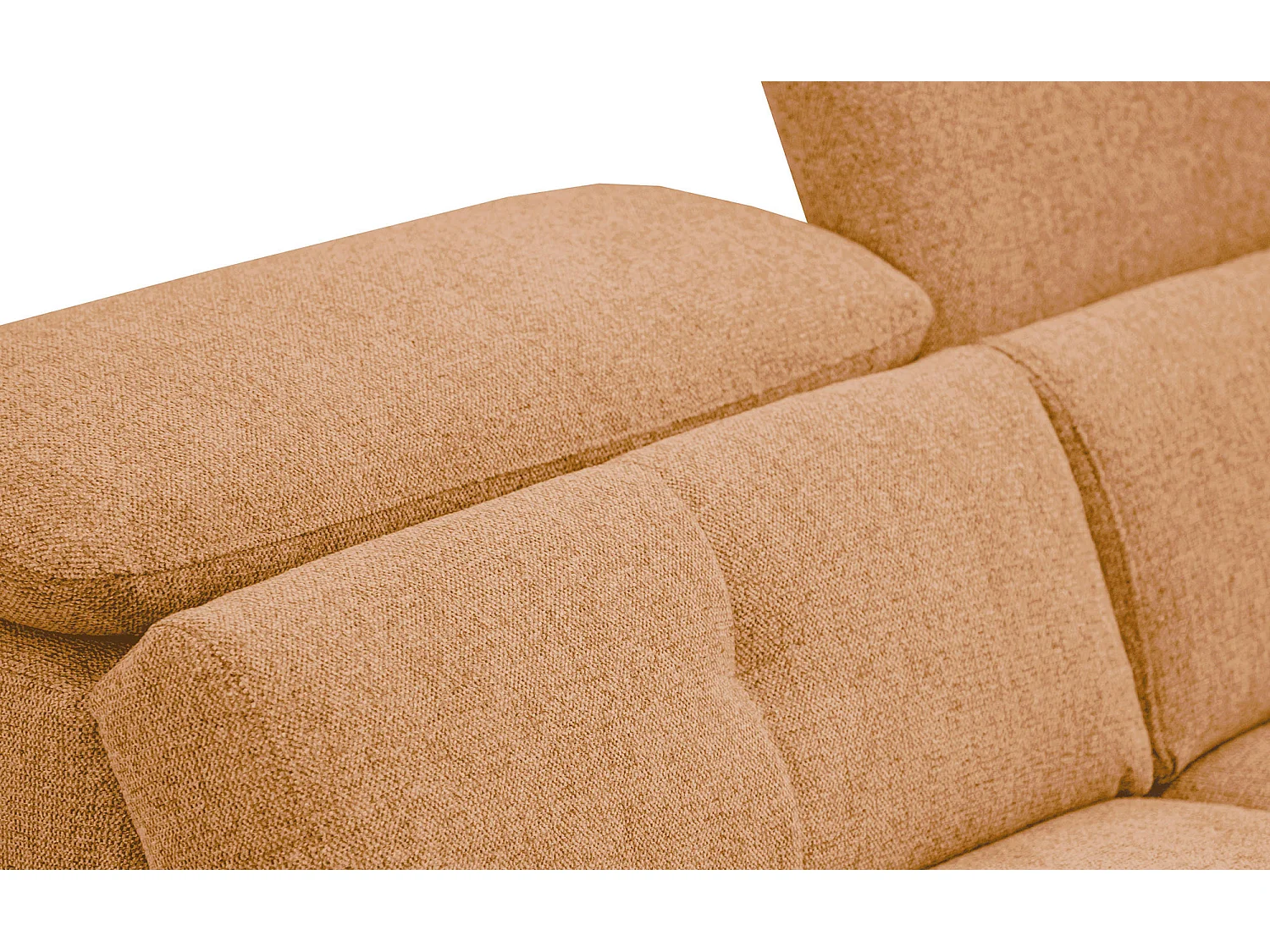 AVENA Sofa 3-Sitzer mit 1 Relaxfunktion und verstellbare Kopfstützen, orange