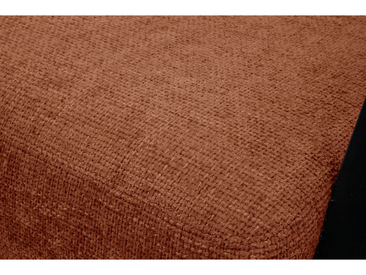 Fauteuil fixe tissu marron noix - Kobe