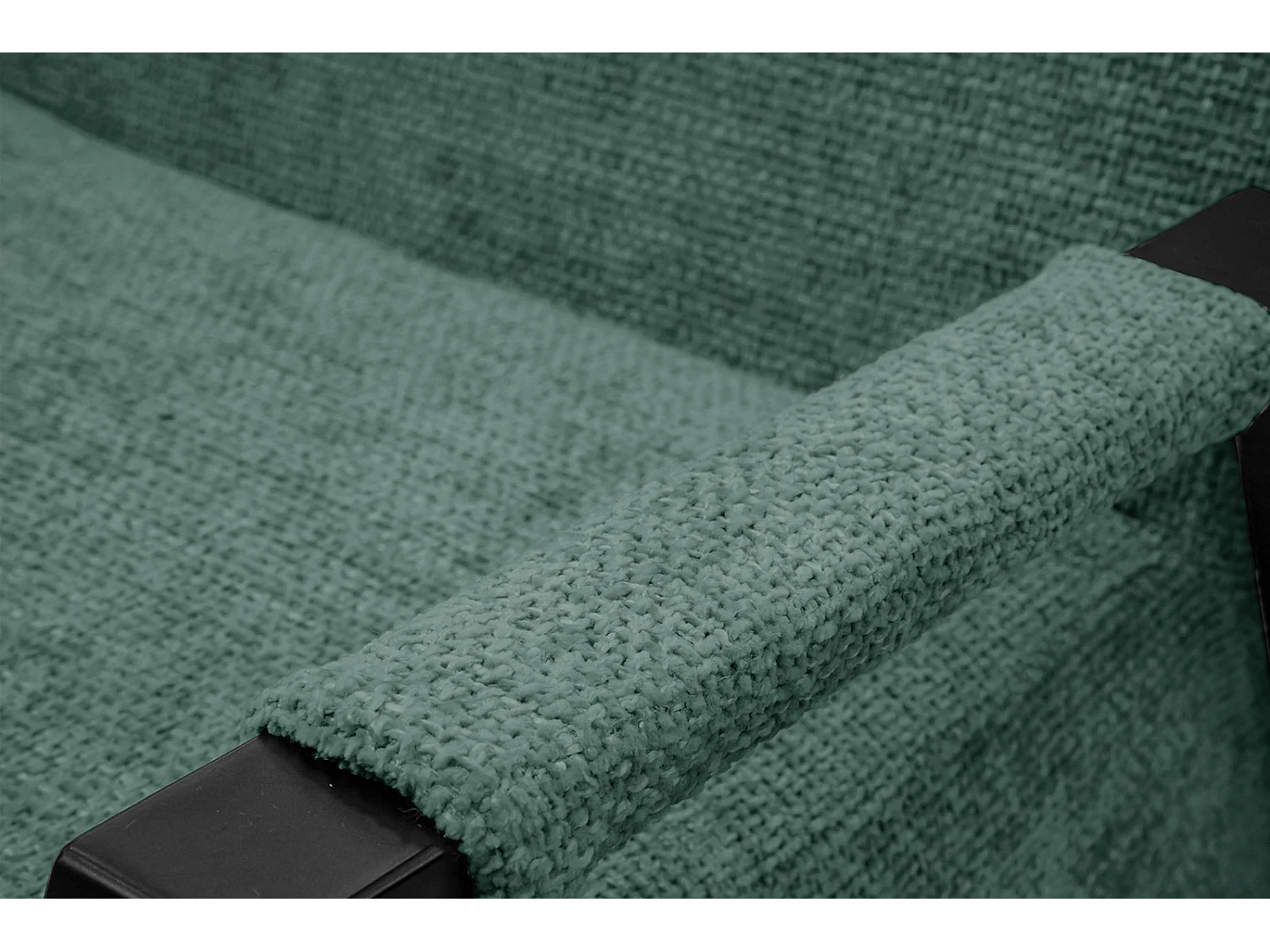 Fauteuil fixe tissu vert foncé - Kobe