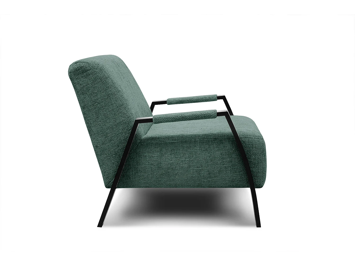 Fauteuil fixe tissu vert foncé - Kobe