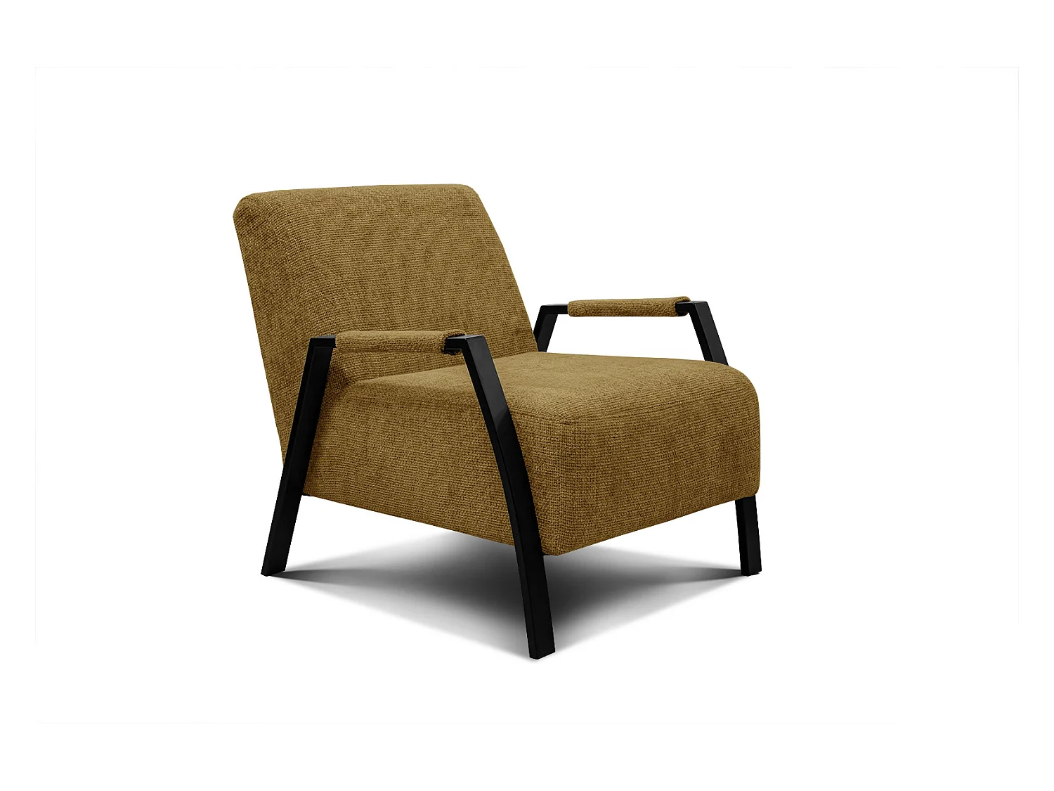 Fauteuil fixe tissu jaune - Kobe