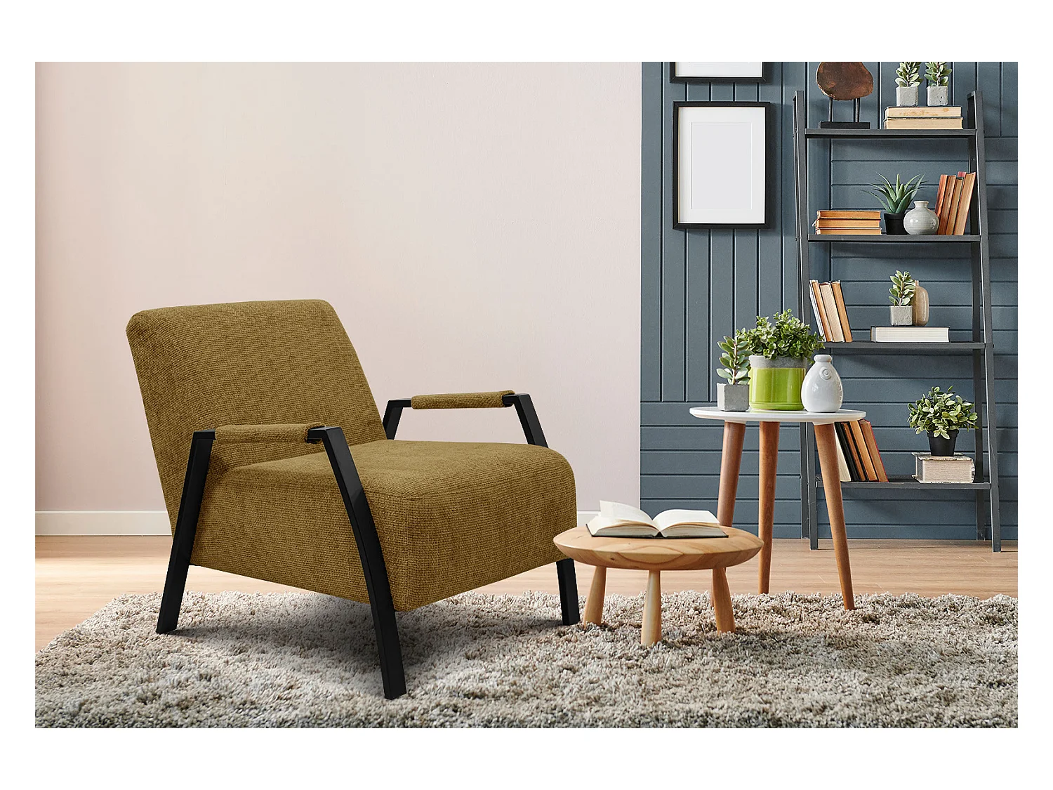 KOBE Sessel, Stoff senfgelb