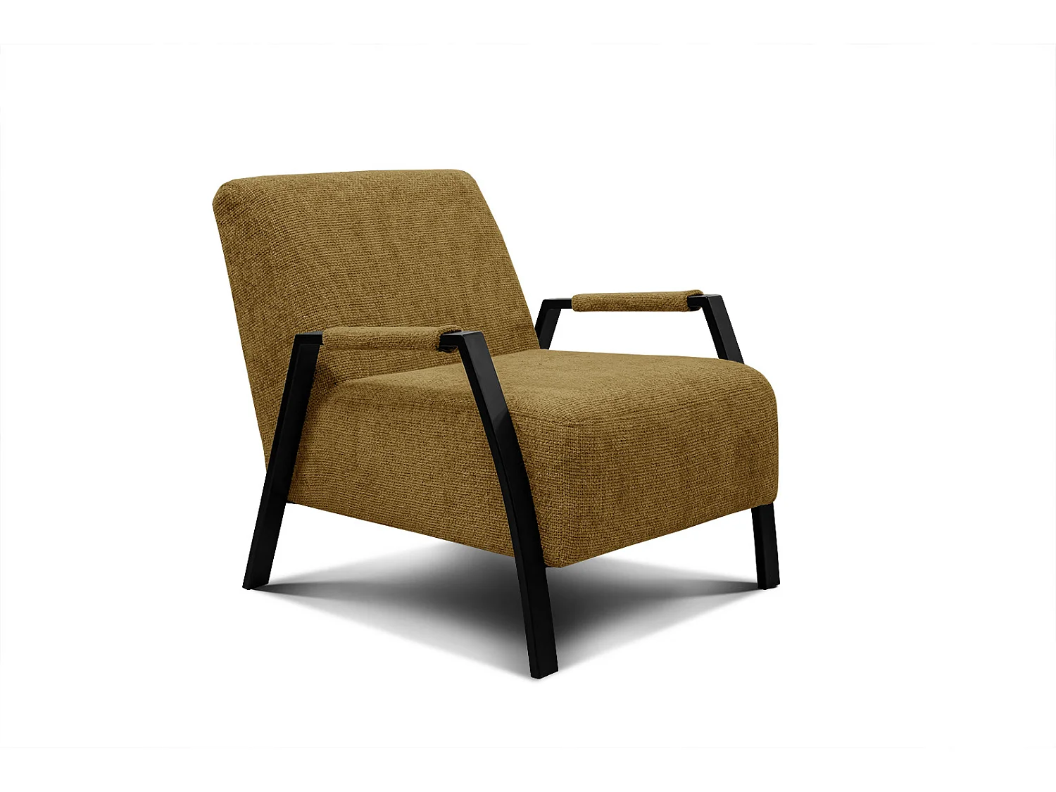 Fauteuil fixe tissu jaune - Kobe
