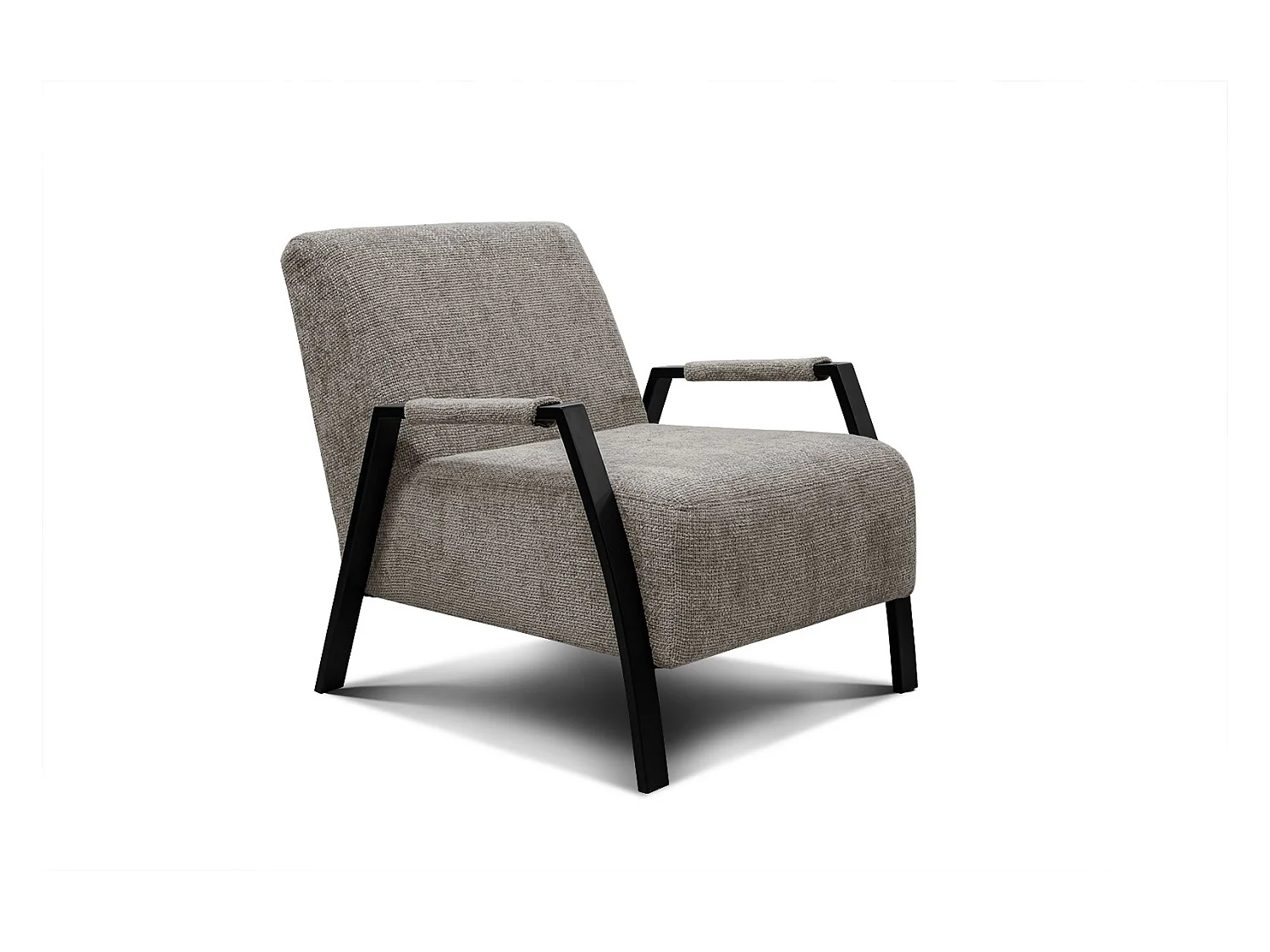 Fauteuil fixe tissu beige - Kobe