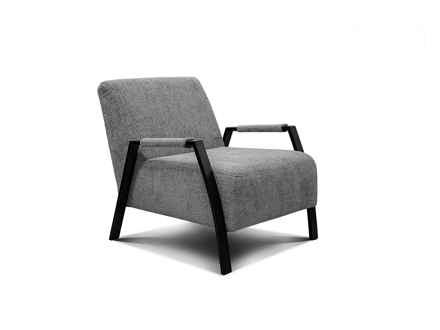 Fauteuil fixe tissu gris - Kobe