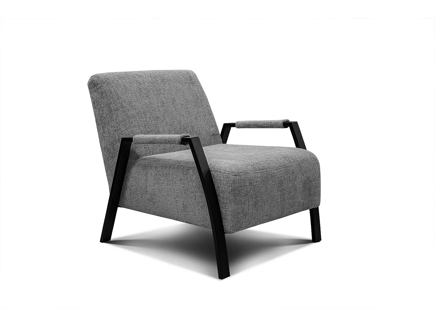 Fauteuil fixe tissu gris - Kobe