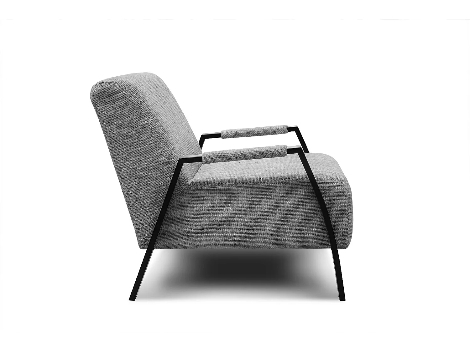 Fauteuil fixe tissu gris - Kobe