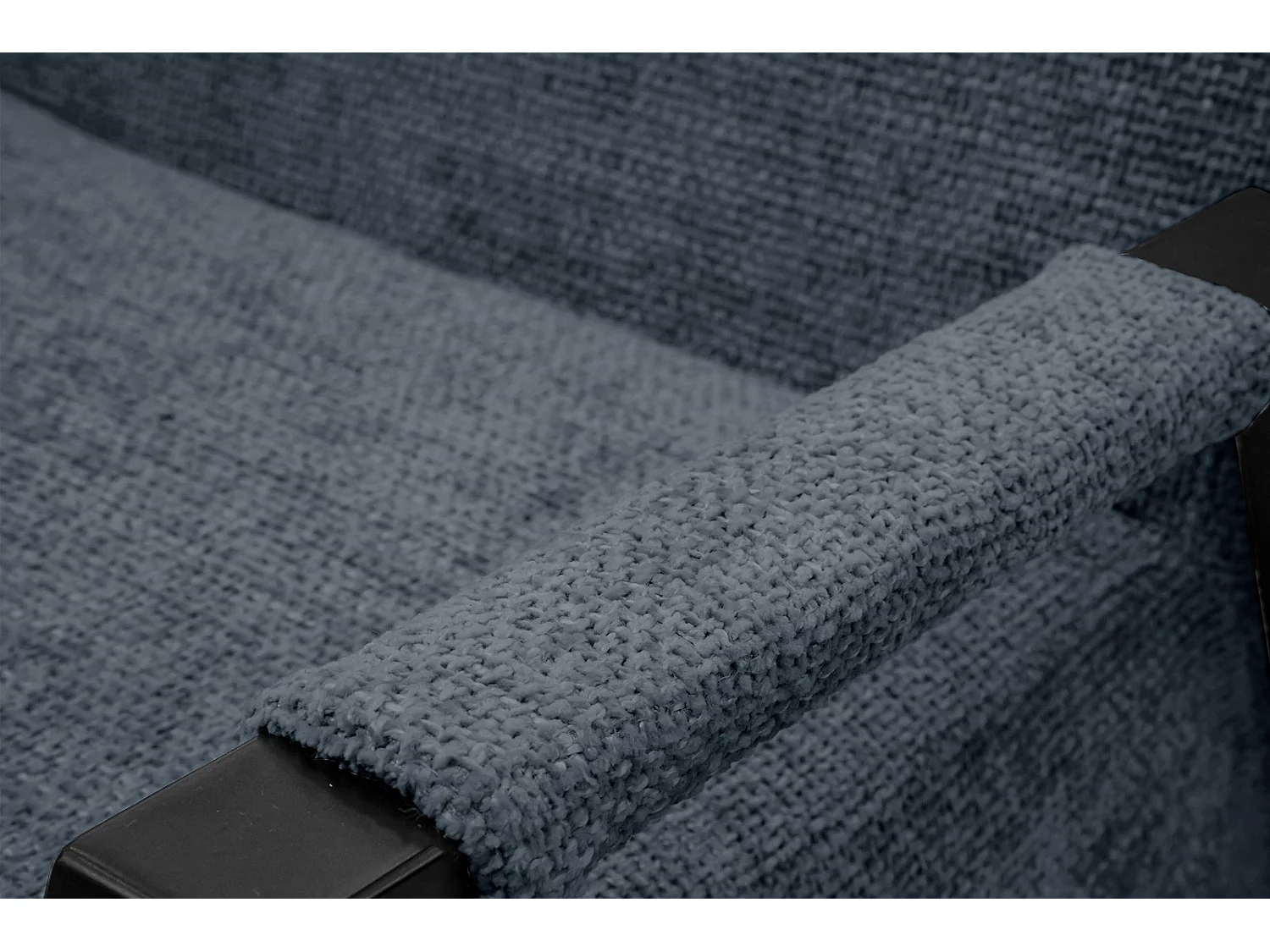 Fauteuil fixe tissu bleu - Kobe