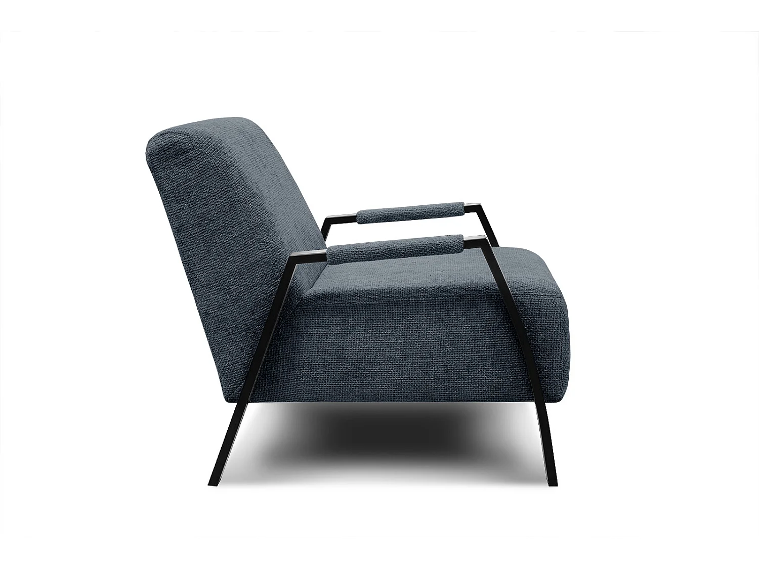 Fauteuil fixe tissu bleu - Kobe