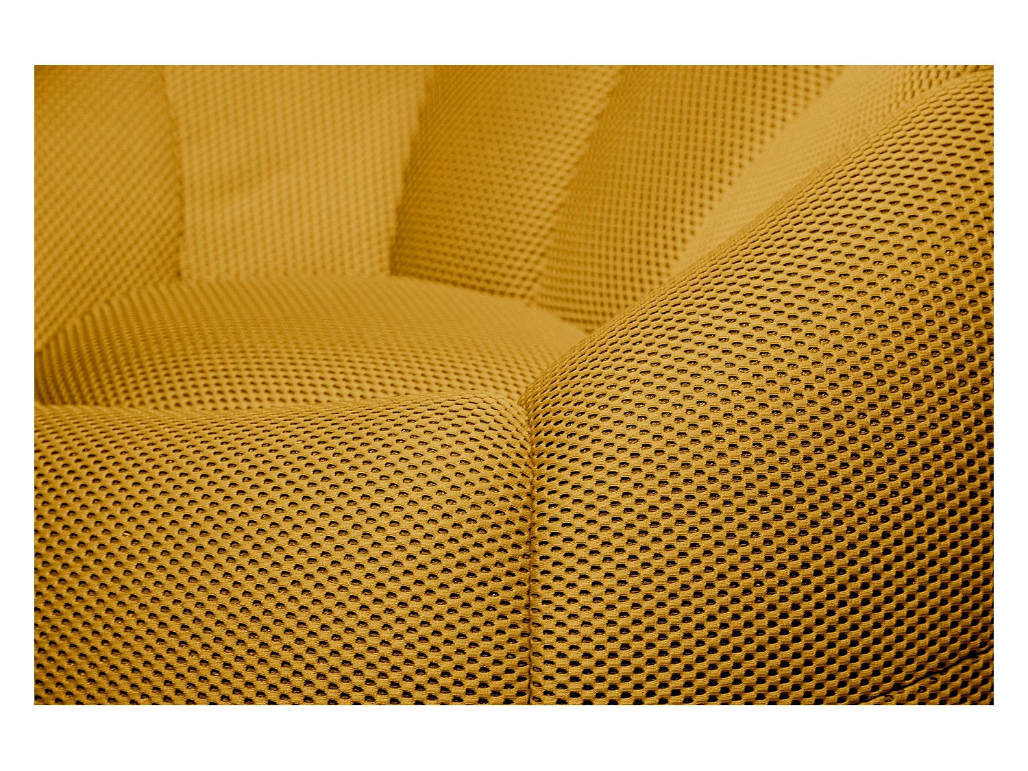 Fauteuil avec pouf tissu jaune - FIGO et FAGO