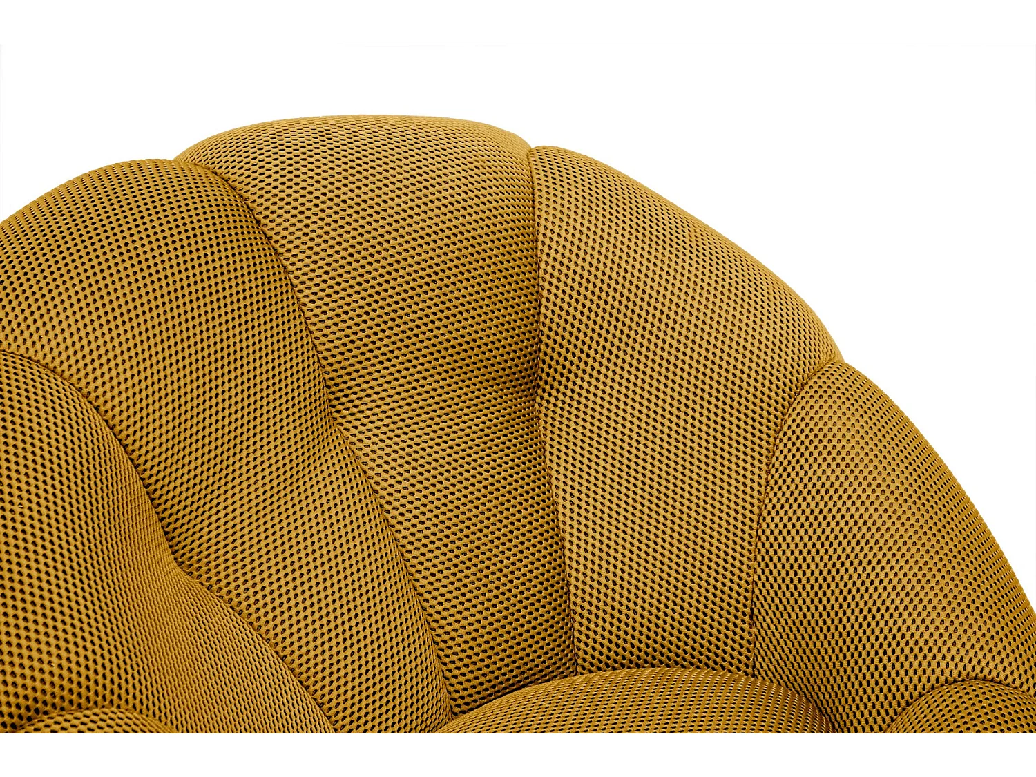 Fauteuil avec pouf tissu jaune - FIGO et FAGO