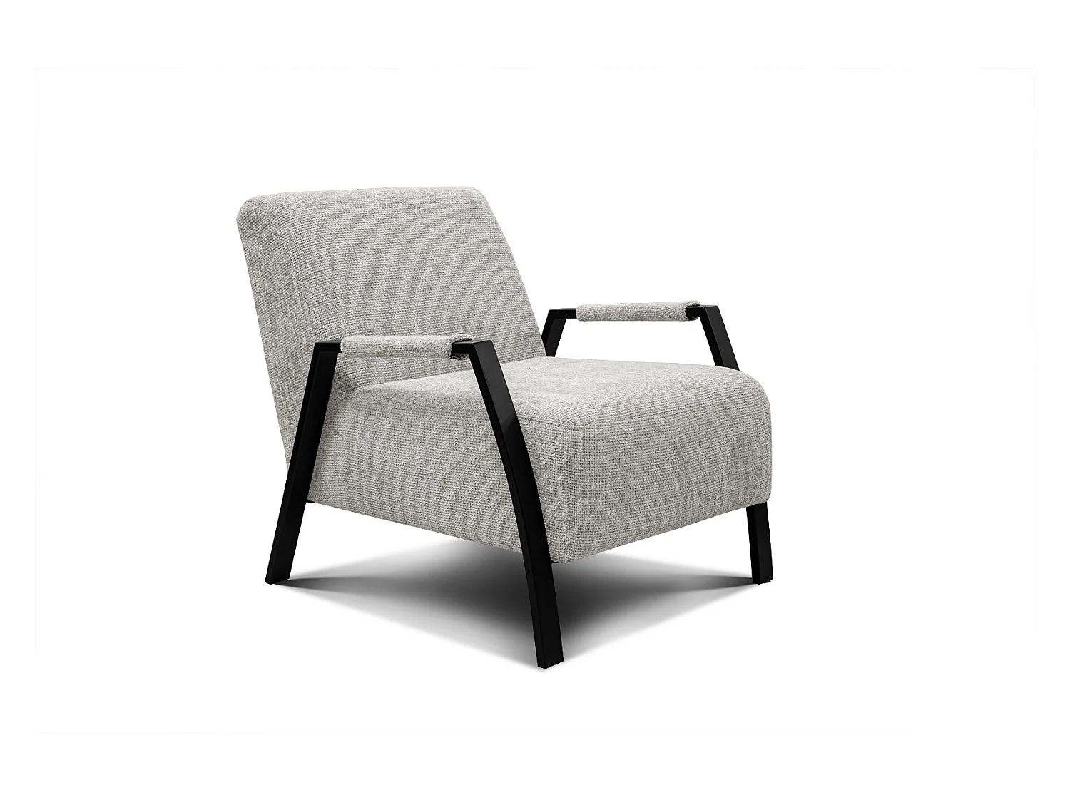 Fauteuil fixe tissu écru - Kobe