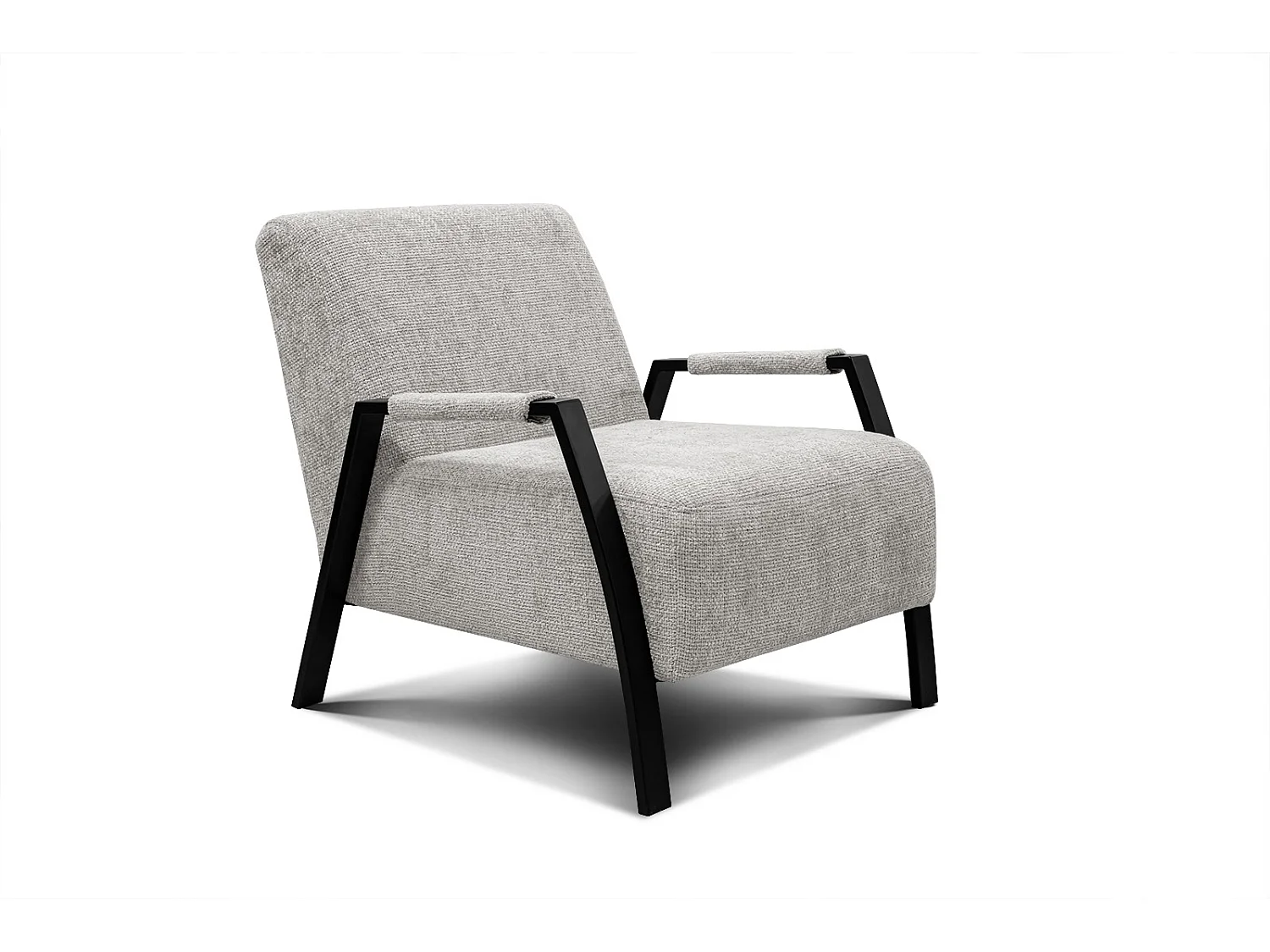 Fauteuil fixe tissu écru - Kobe