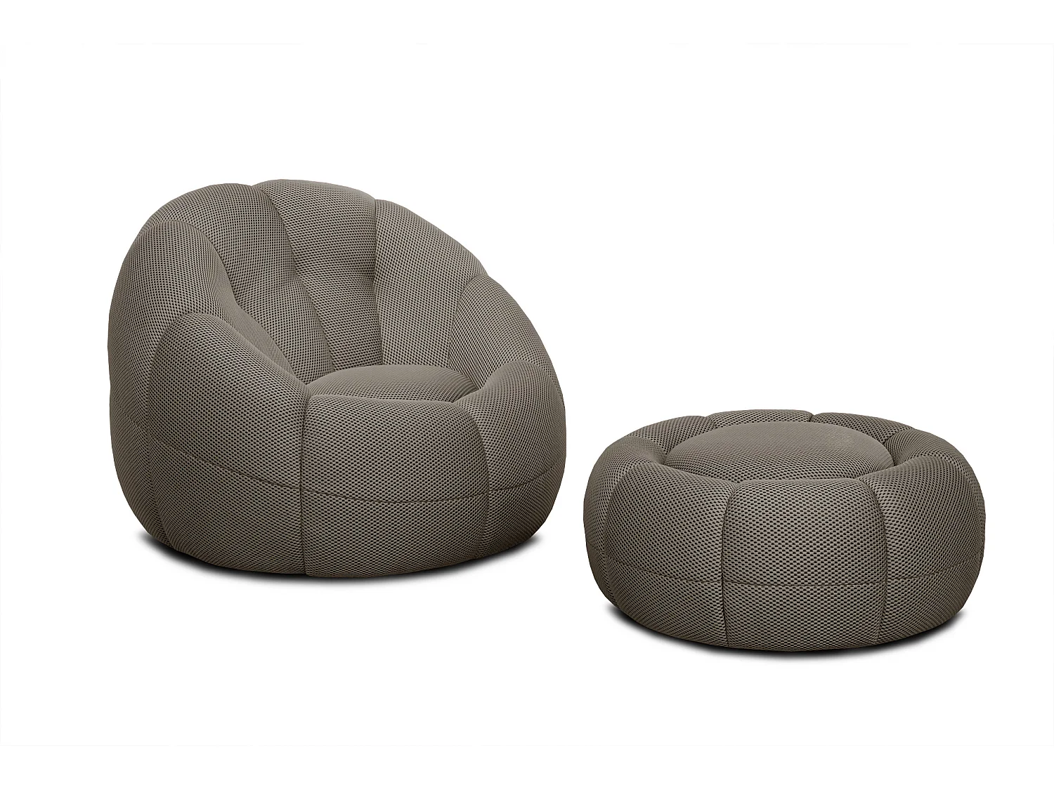 FIGO Sessel und pouf, taupe