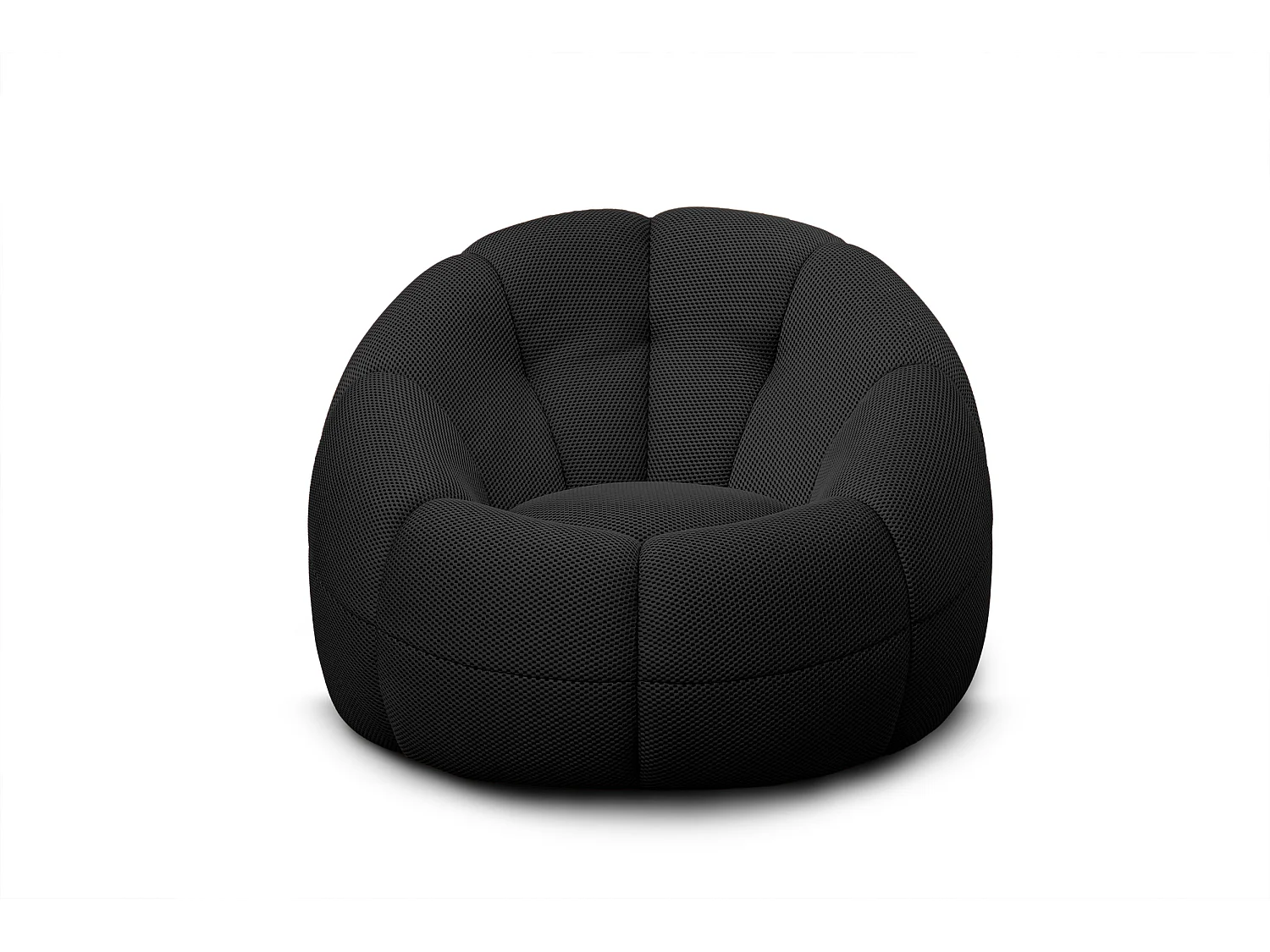 FIGO Sessel und pouf, schwarz