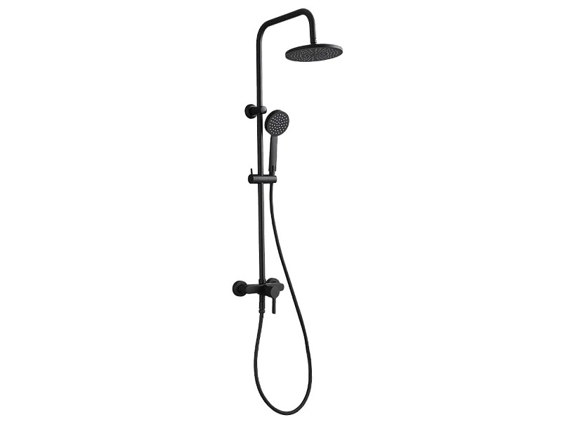 Target columna de ducha mecánica negra Essebagno
