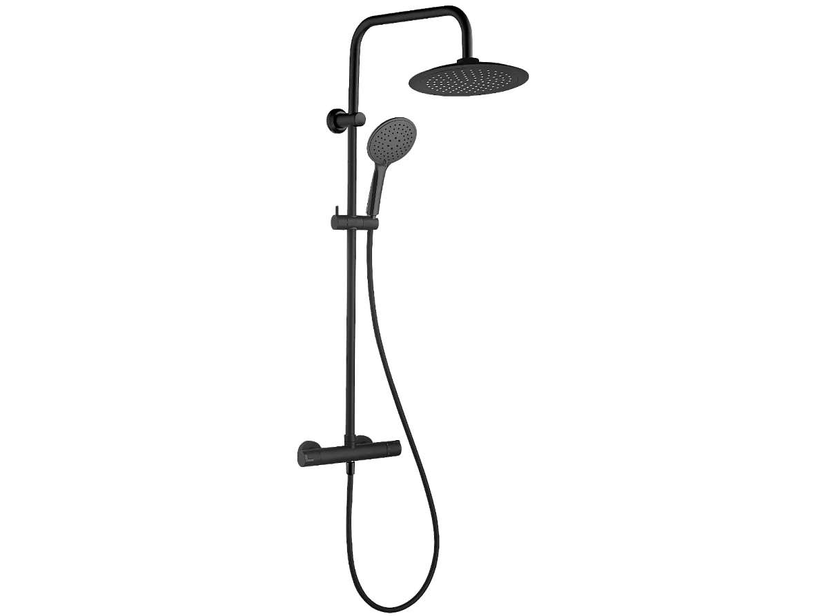 Essegoia coluna de duche termostática preto mate Essebagno